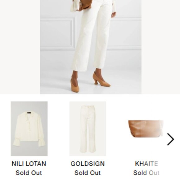 NWOT NILI LOTAN Cecily Ruffled Silk-Georgette Blouse - Ivory - Picture 7 of 7